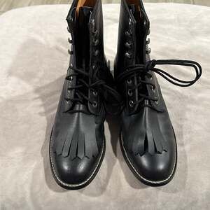 New Derby Originals vintage Women's Black Lace Up Cowboy riding style Boots size